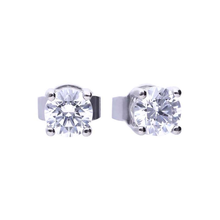 Sterling Silver 4 Claw Set 0.5ct Zirconia Studs