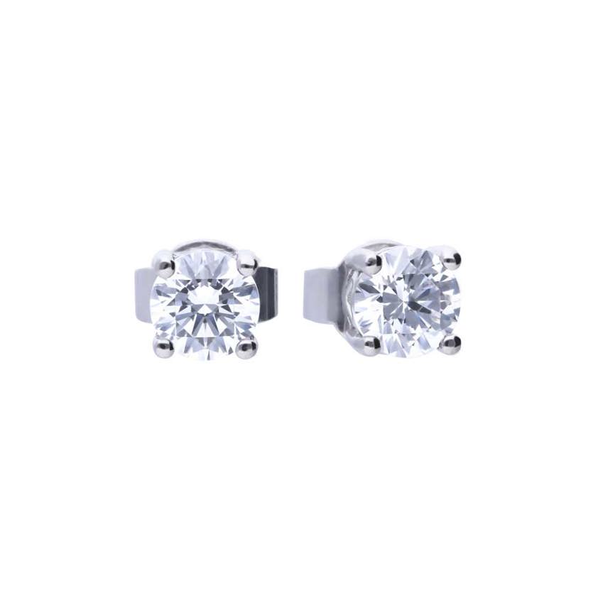 Sterling Silver 4 Claw Set 0.5ct Zirconia Studs