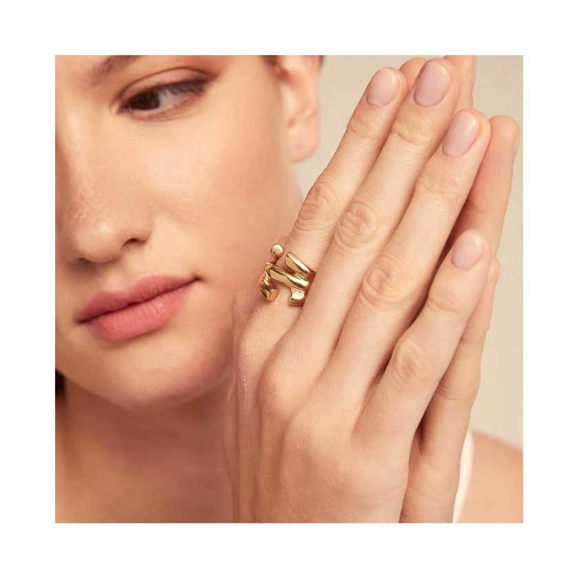 18K Gold Plated ANI0810 Silver or Gold Plated Ring