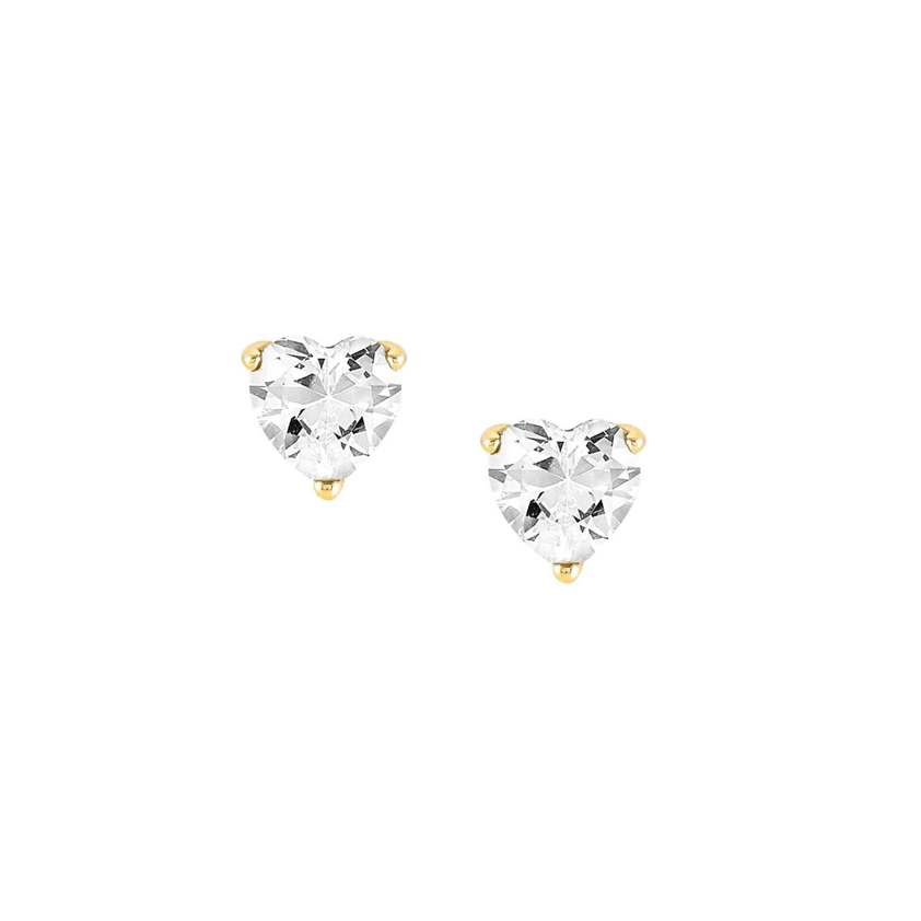 Yellow Gold Plated SWEETROCK 148048 Sparkling Love Earrings