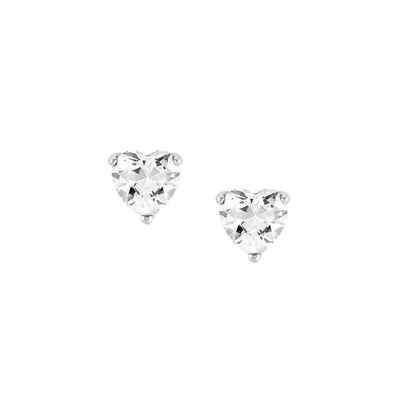 Sterling Silver SWEETROCK 148048 Sparkling Love Earrings