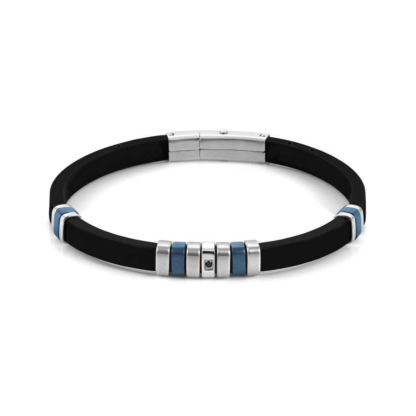 028805 16 City Bracelet Black CZ Blue