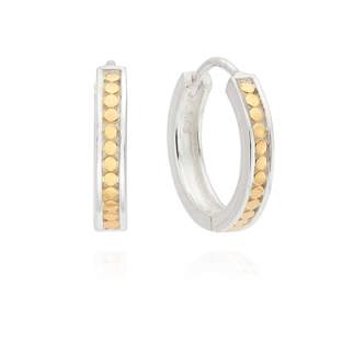 ER10295TWT Classic Hinge Reversible Hoop Earrings