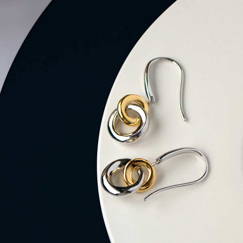 Bevel Cirque Link Drop Earrings