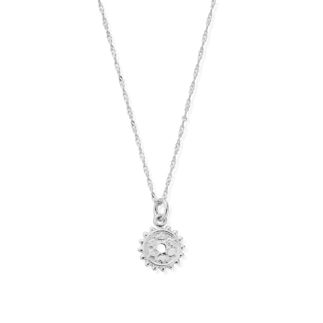 Sterling Silver Tiny Twisted Rope Chain Crown Chakra Necklace