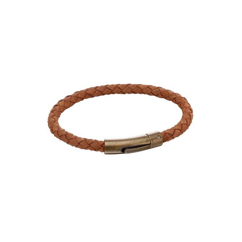 Brown Suede Antique Clasp Bracelet