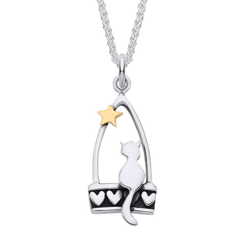 Best Friends Necklace Wee Cat Starlight
