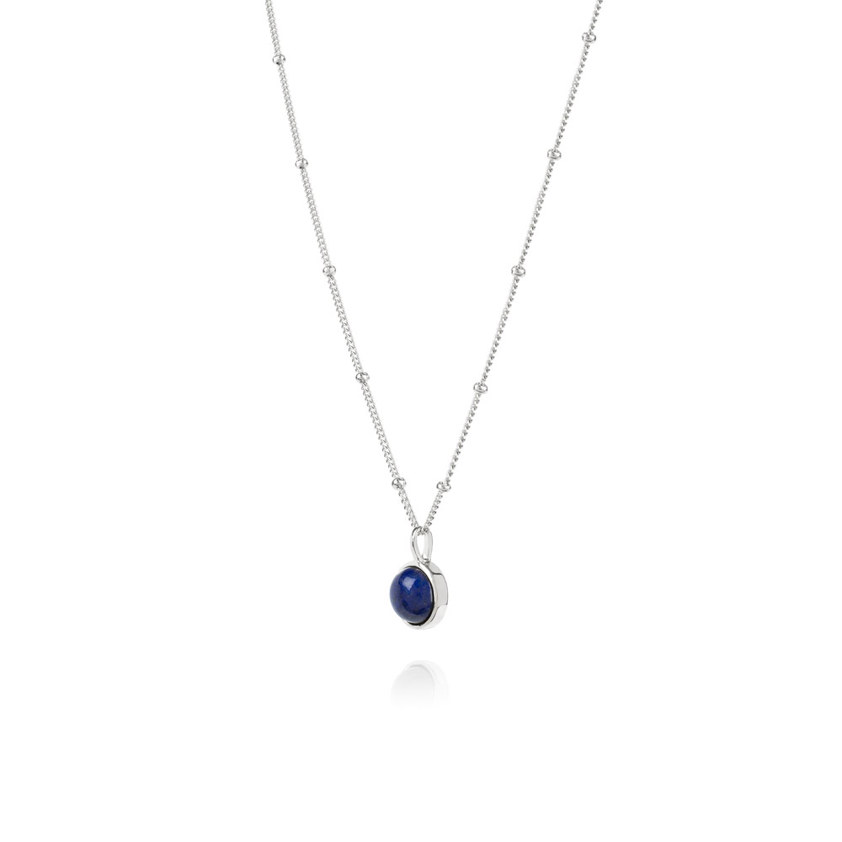 Sterling Silver Healing Stone Lapis Necklace