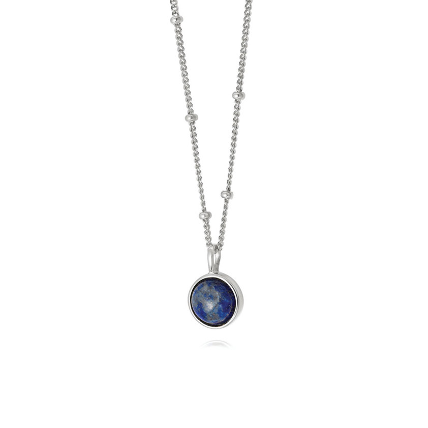 Sterling Silver Healing Stone Lapis Necklace