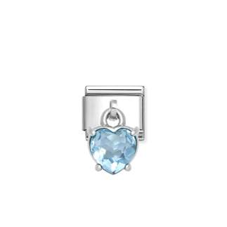 331812 15 Light Blue CZ Heart