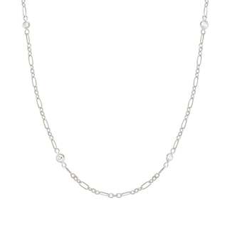 146686 36 Silver Elongated Necklace