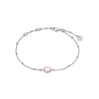 Sterling Silver Healing Stone Rose Quartz Bracelet