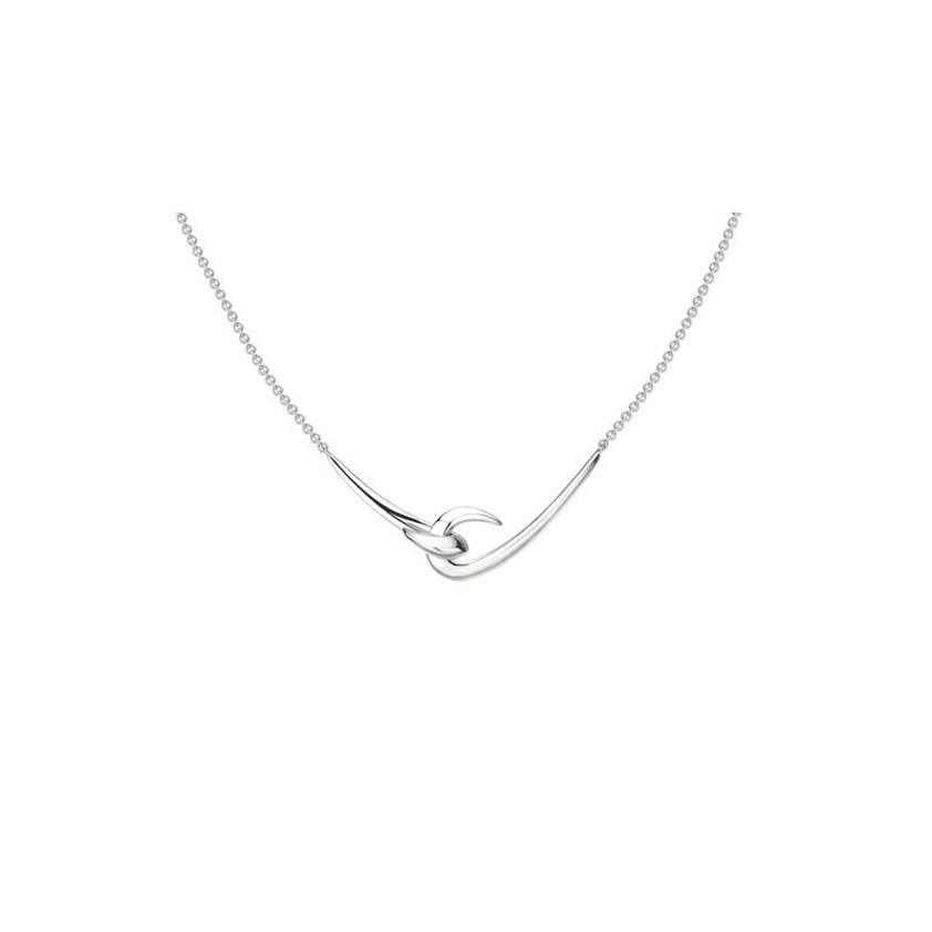 Sterling Silver Hook Pendant Necklace