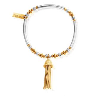 Yellow Gold Plated True Love Tassel Bracelet