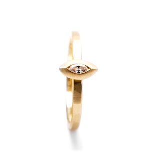 18ct Yellow Gold 0.06ct Marque Diamond Ring