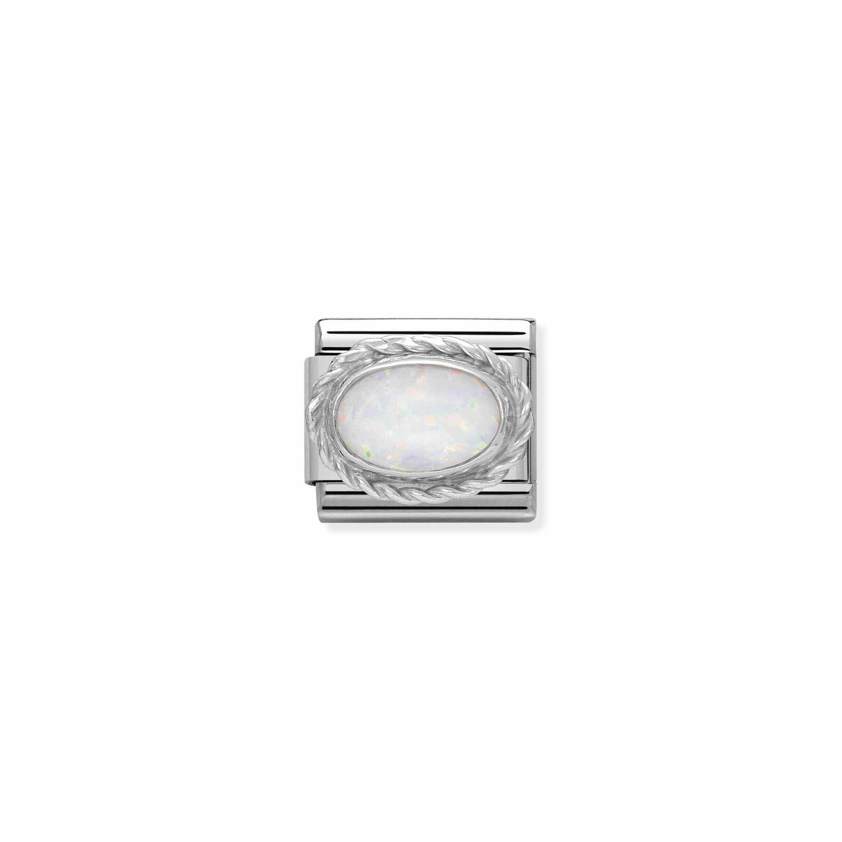330503 07 White Opal Charm
