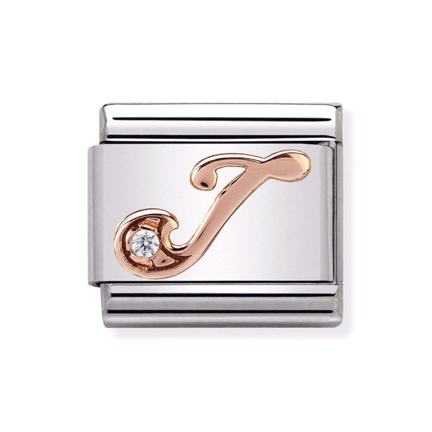 430310 10 Rose Gold Letter J