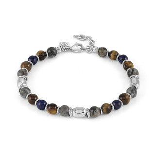 027930 64 Tiger Eye, Lapis Lazuli, Jasper Bracelet