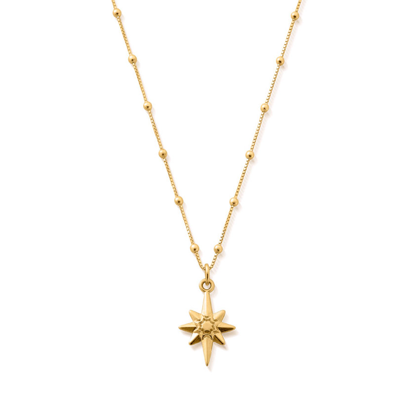 Gold Bobble Lucky Star Necklace