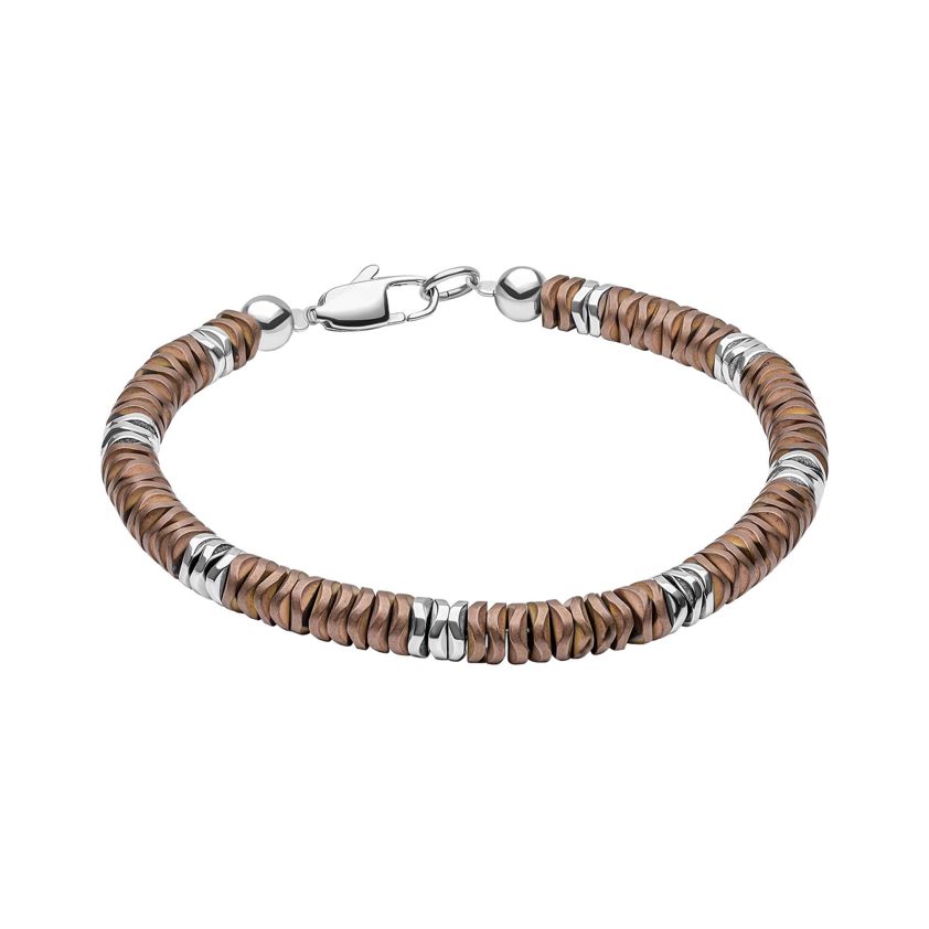 Steel Bronze Hematite Bracelet