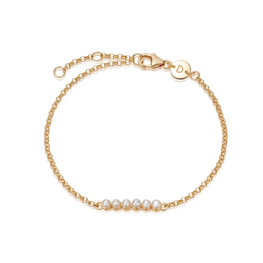 Yellow Gold Plated Beloved Pearl Bracelet