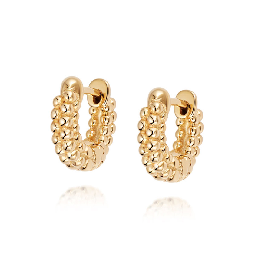 Yellow Gold Vermeil Dolly Huggie Earrings