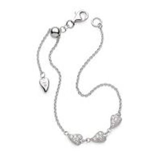 Desire Kiss Precious Pave Triple Heart Bracelet