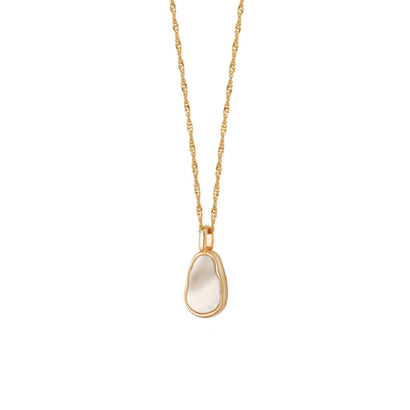 Yellow Gold Vermeil Mother of Pearl Necklace