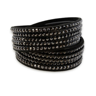 Jet Black Gallant Wrap Bracelet