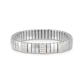044412 01 N.Y Medium Silvershine 3 Cube Bracelet