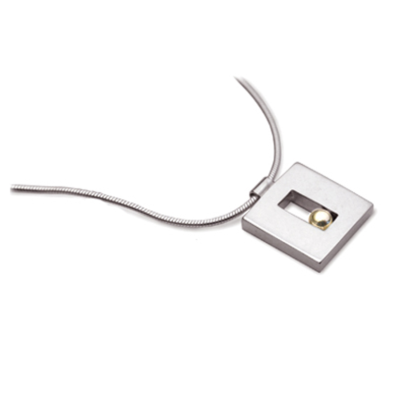 N23 Silver & Gold Square Pendant