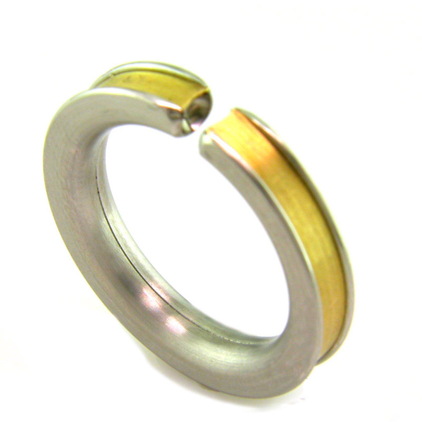 Gold & Steel Ring Shank
