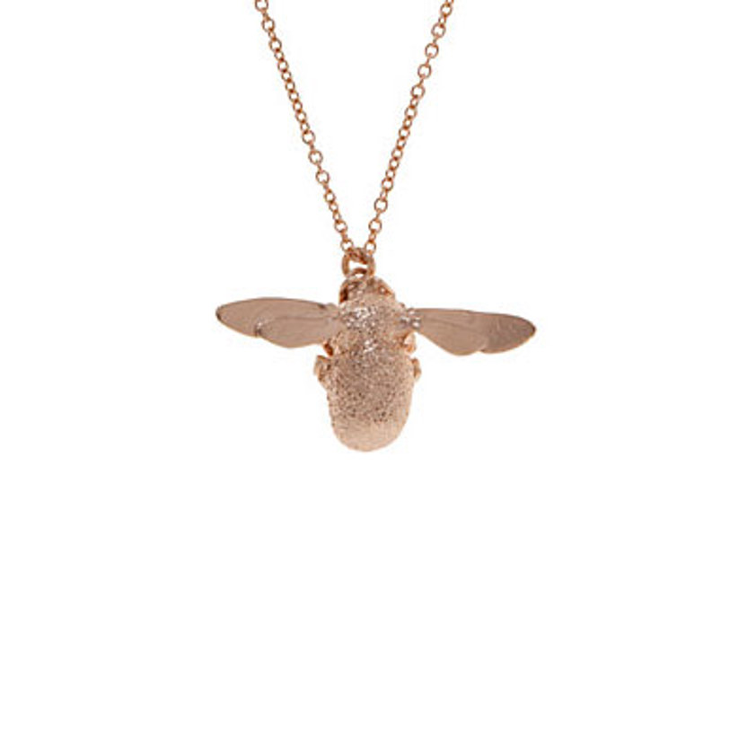 Rose Gold Vermeil Baby Bee Necklace