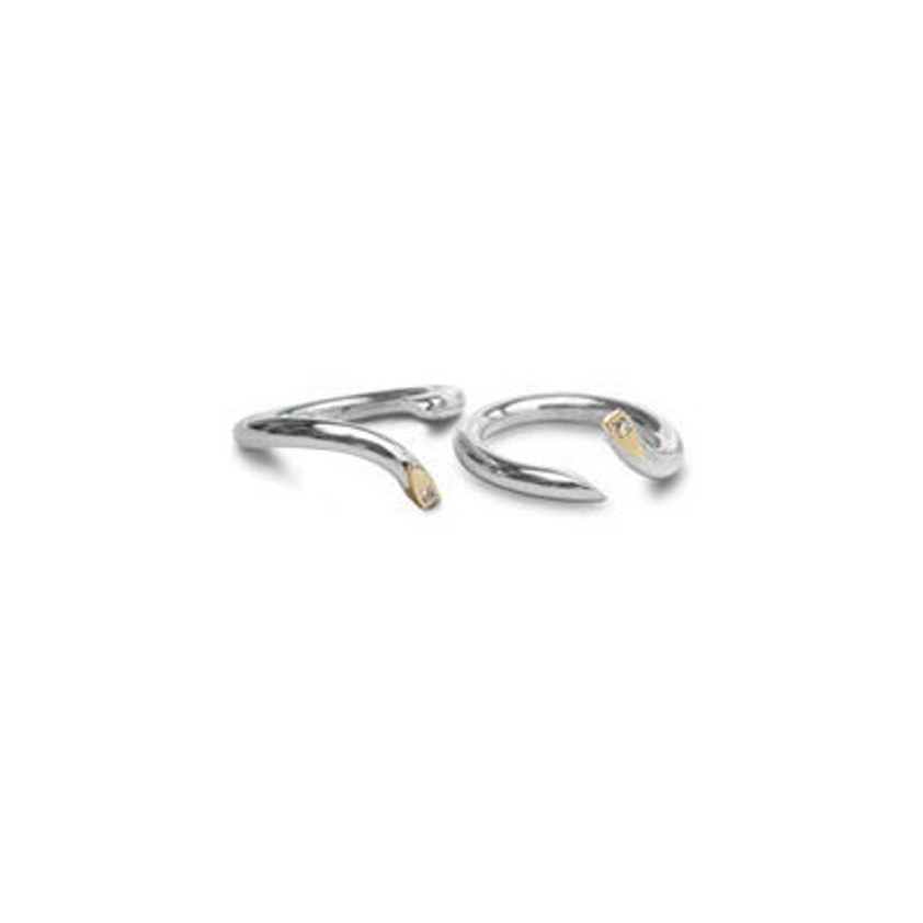 RS50 Silver & Gold 2 Part Ring with Diamonds