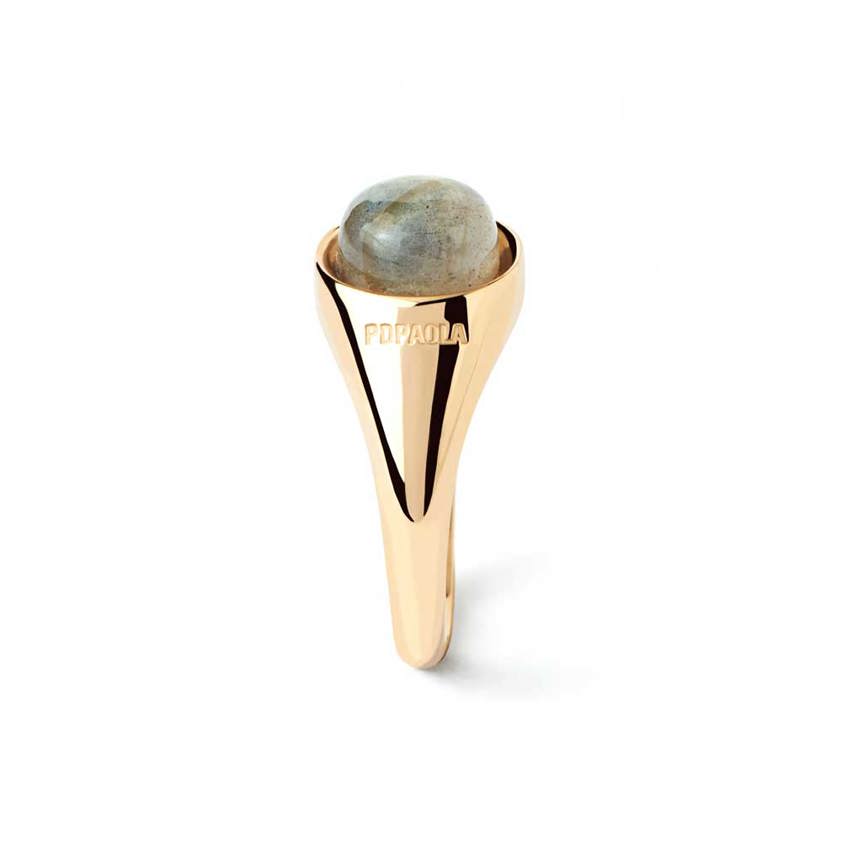 Labradorite Moon Ring