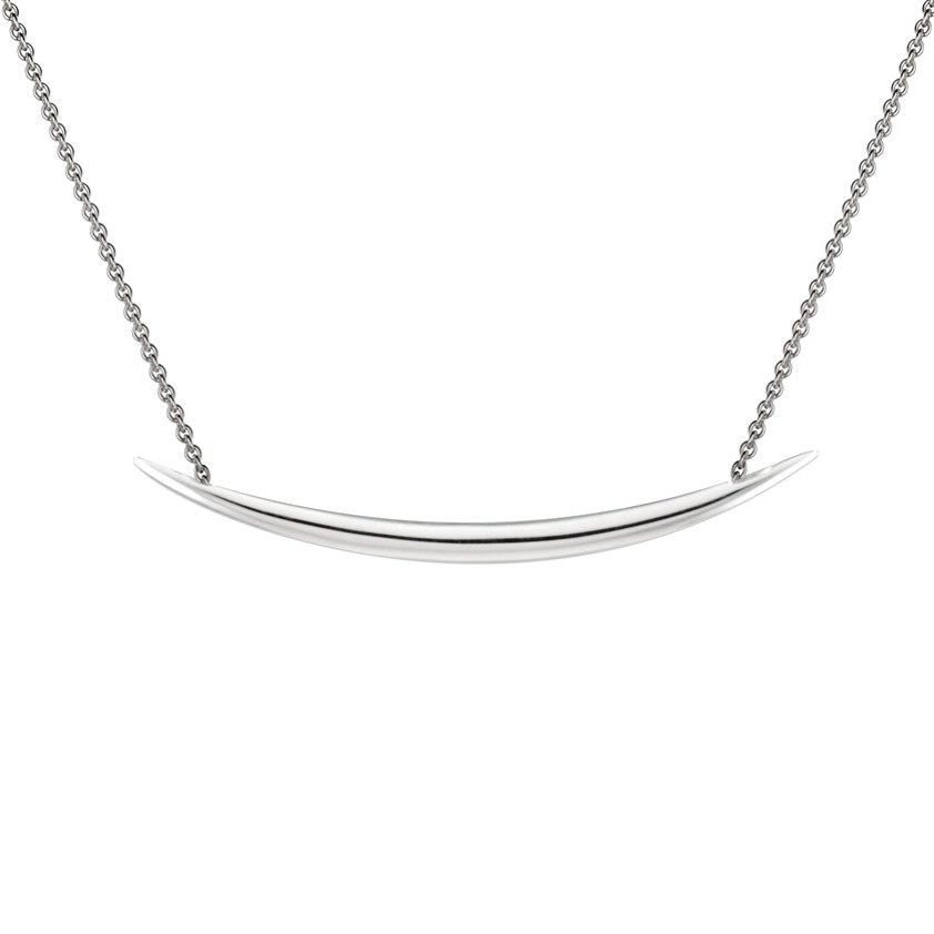 Sterling Silver Quill Pendant Necklace