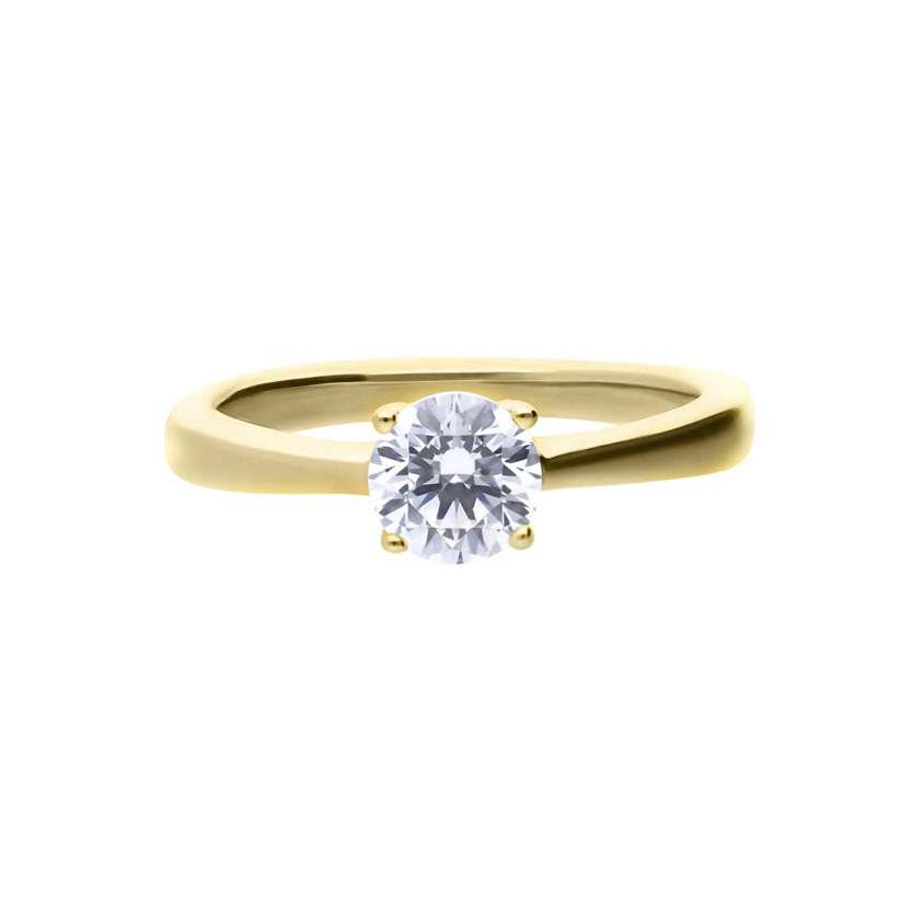 R3867 Gold Plated 1ct Solitaire Ring