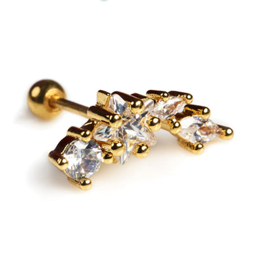 Yellow Gold Plated Constellation Cartilage Climber