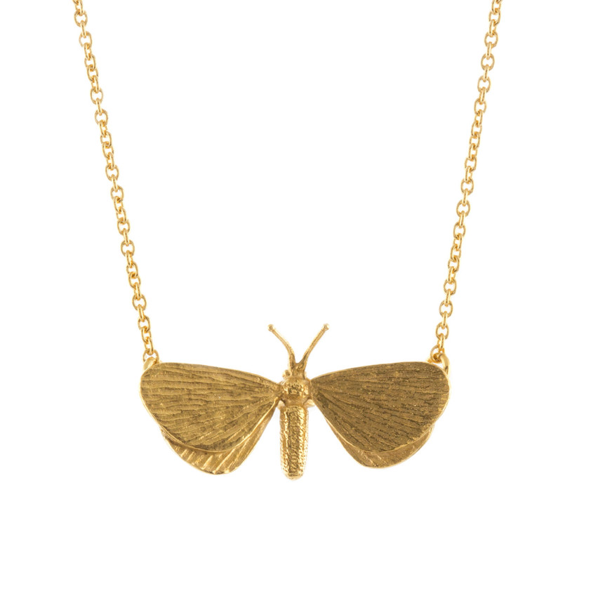 Yellow Gold Vermeil Drab Moth Necklace