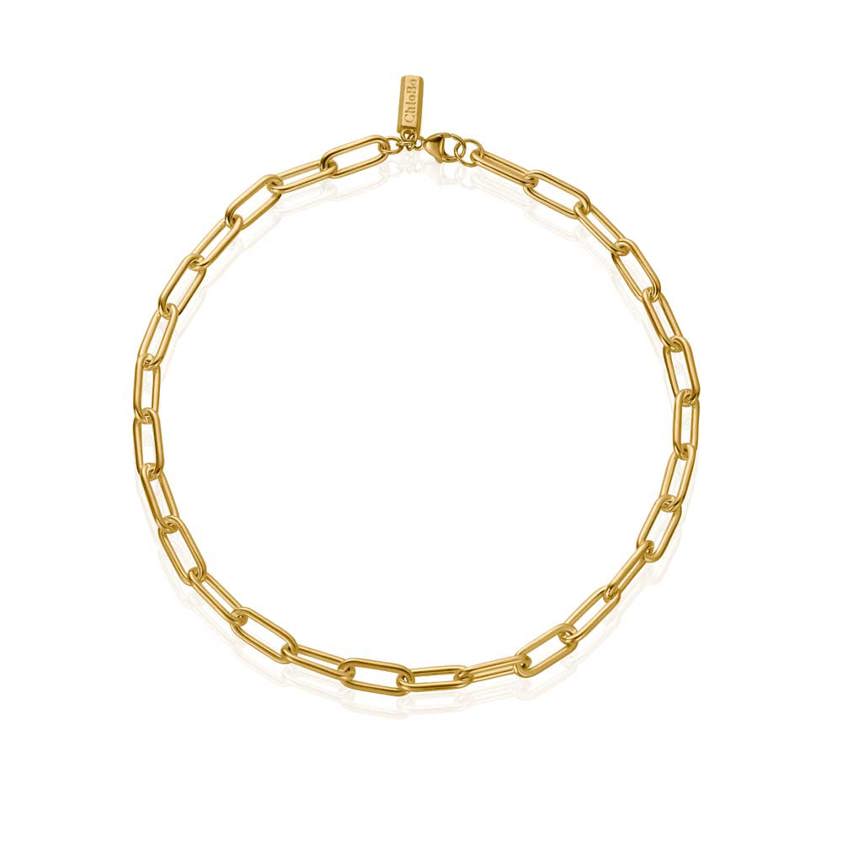 Yellow Gold Plated Couture Medium Link Necklace