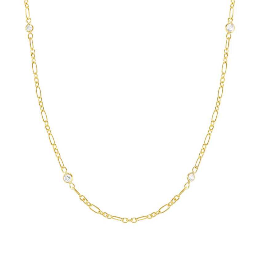 146687 36 Gold Elongated Necklace