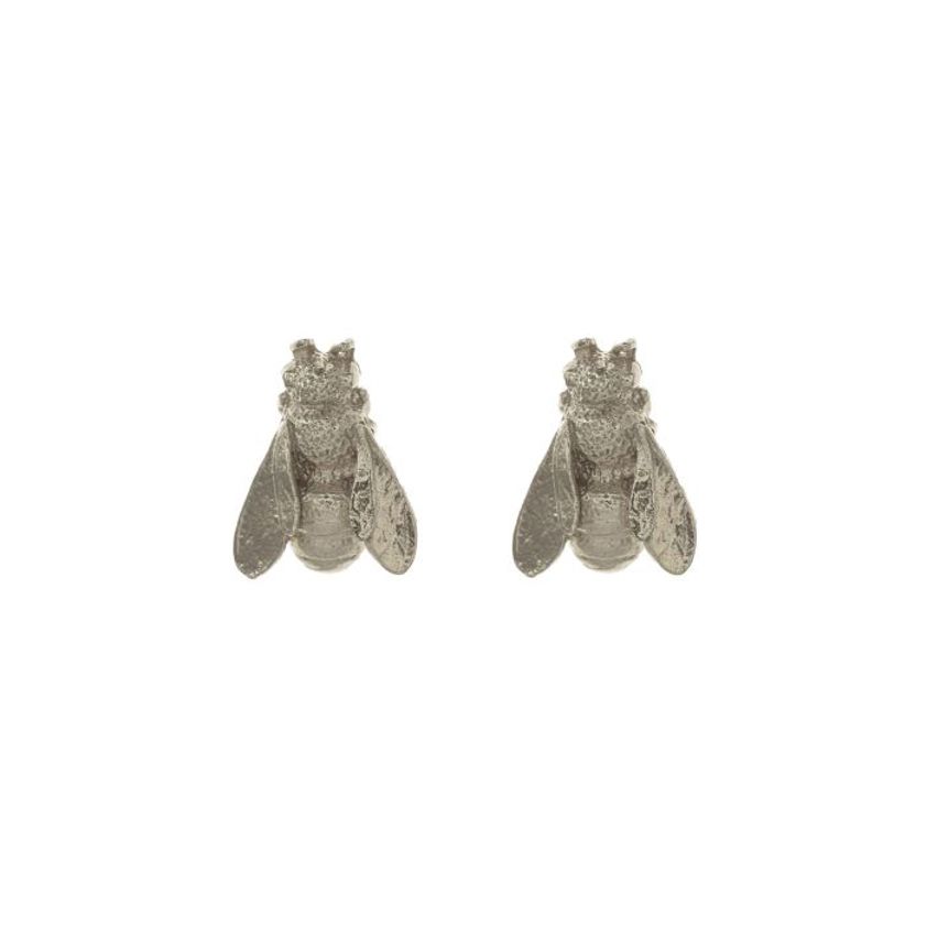 Sterling Silver DBE5 Honeybee Large Stud Earrings