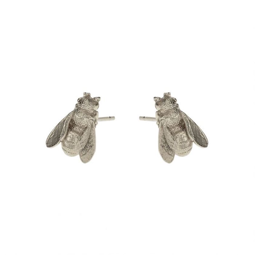 Sterling Silver DBE5 Honeybee Large Stud Earrings