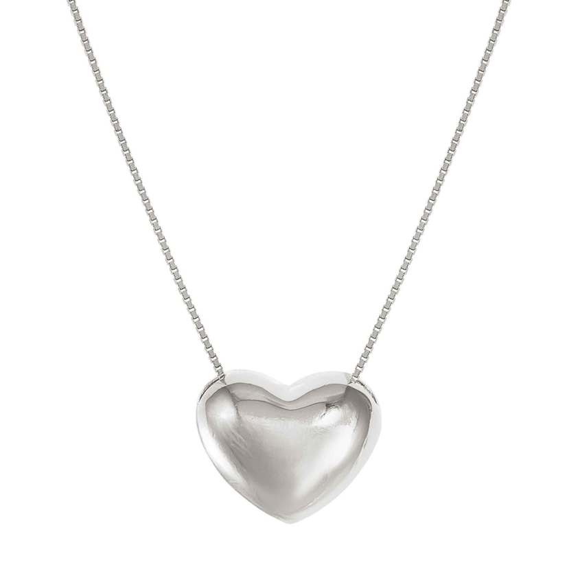 Sterling Silver 241306 ARMONICA BIG Heart Necklace