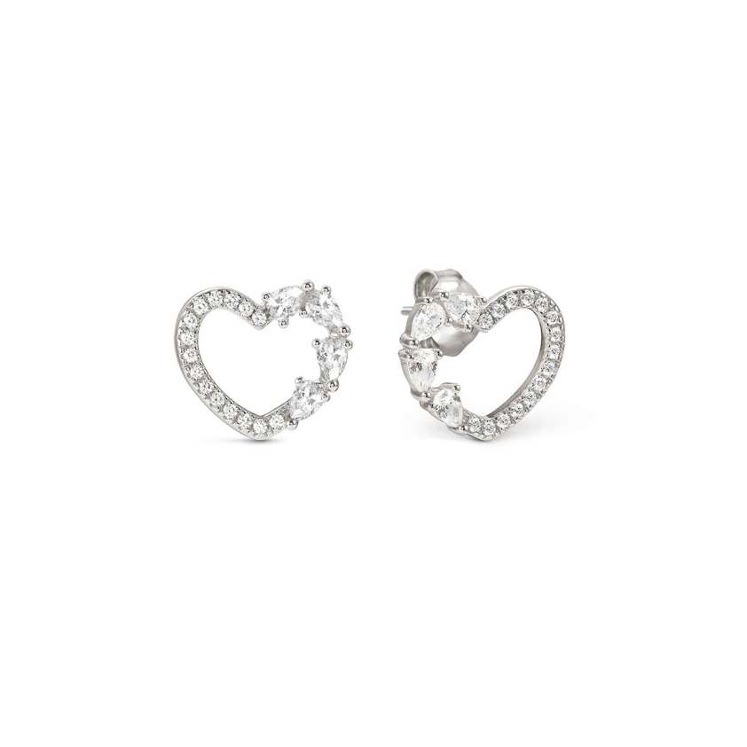 White 241903 Heart Earrings