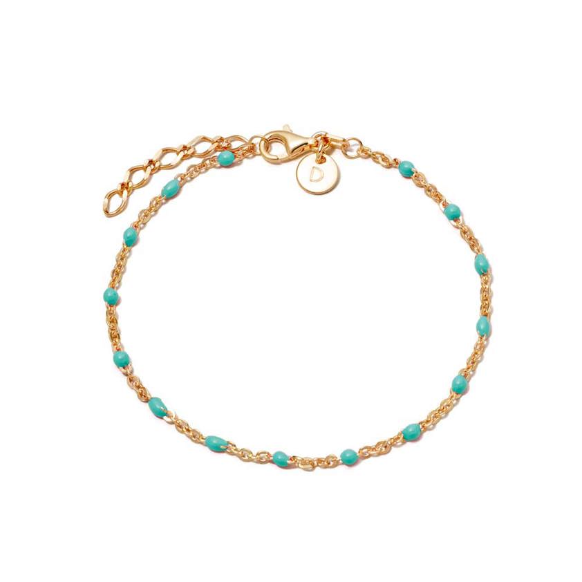 Yellow Gold Vermeil Treasures Turquoise Beaded Bracelet