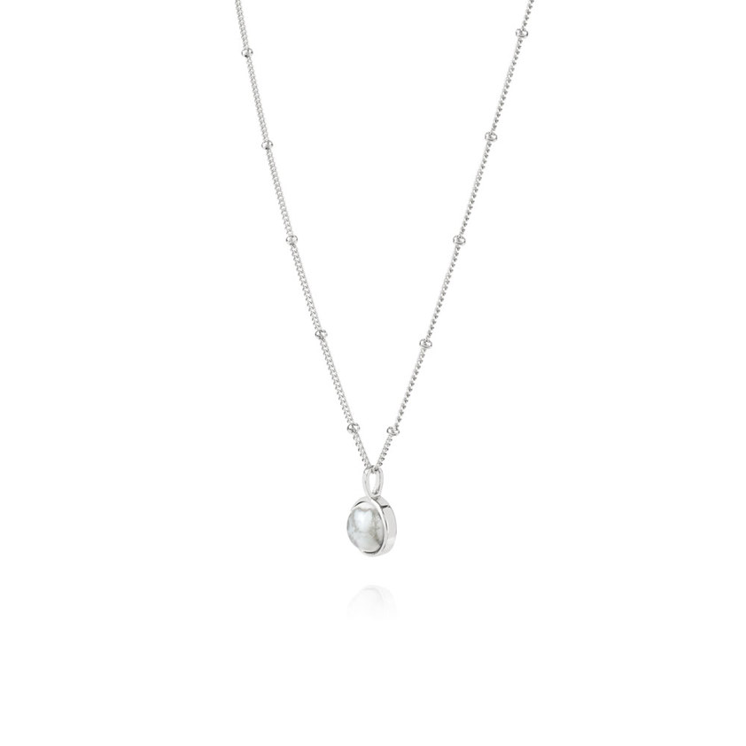 Sterling Silver Healing Stone Howlite Necklace