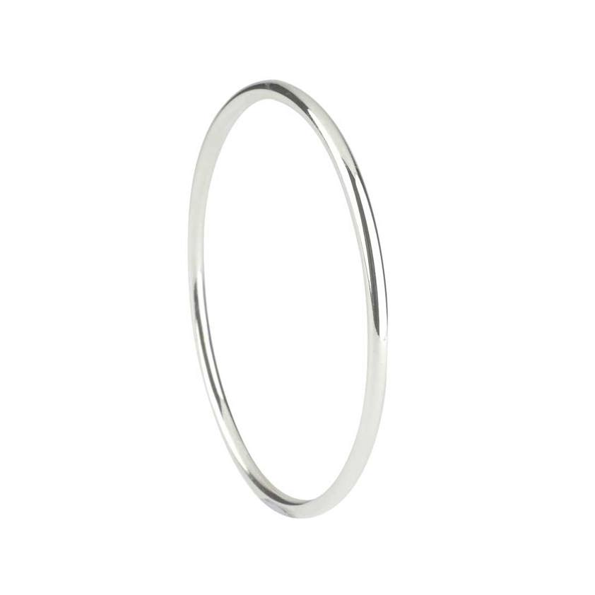 Silver 3mm Round Section Bangle