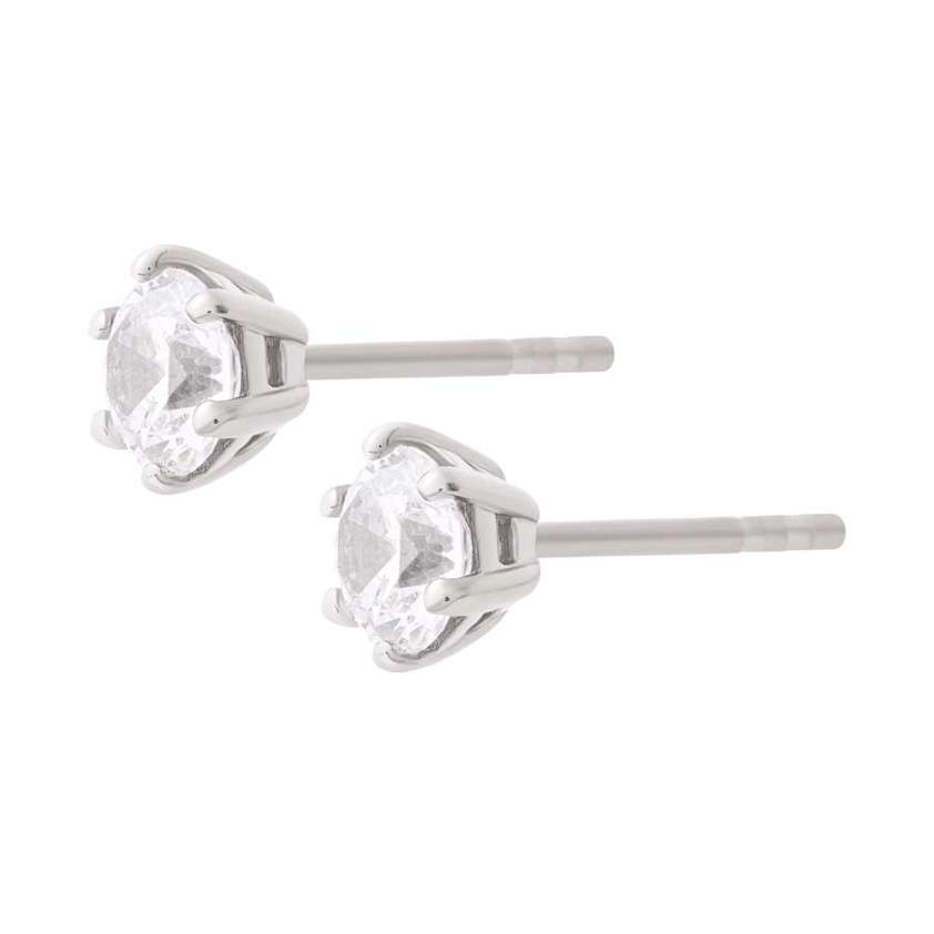 Sterling Silver Solitaire Studs