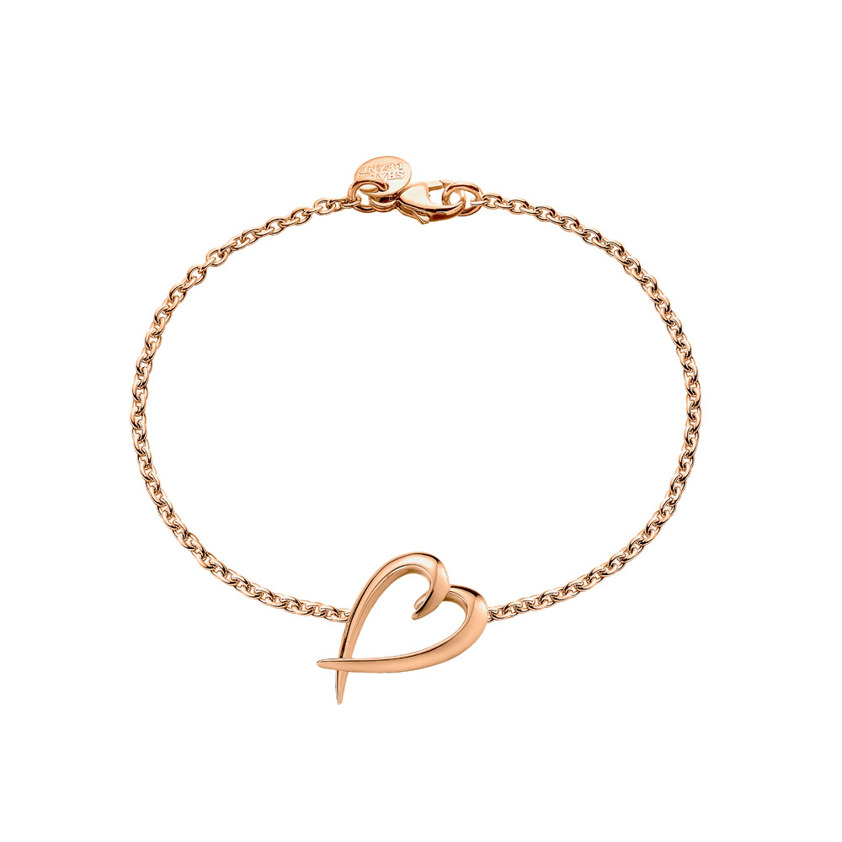 Rose Gold Vermeil Heart Bracelet